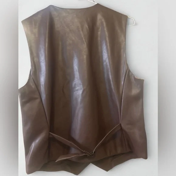 Hutch for Anthropologie Faux Leather Vest – NWT, Size M Women’s Fall Fashion - Picture 4 of 9